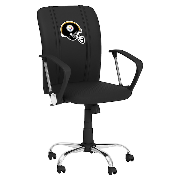 Dreamseat Curve Task Chair with Pittsburgh Steelers Helmet Logo XZOCCURVE-PSNFL21042 - main